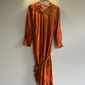 Elegant Orange Women's Dress
